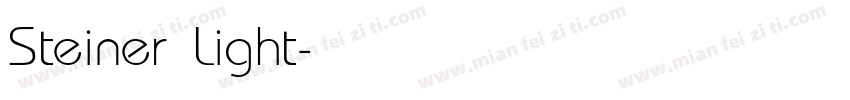 Steiner Light字体转换